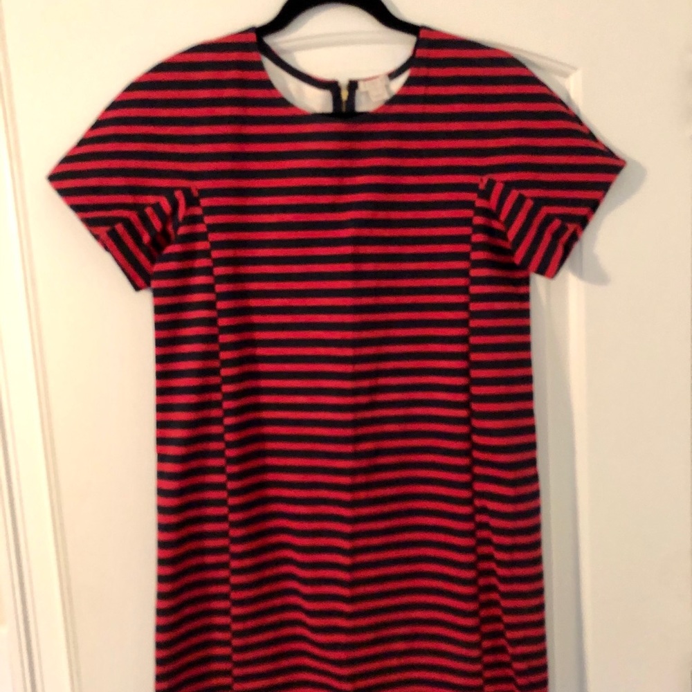 NWT Navy and Red Stripes J. Crew Dress.